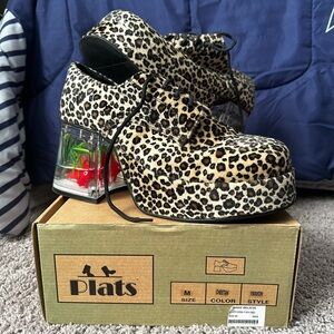 Plats Platform Cheetah Print ‘70s Loafers